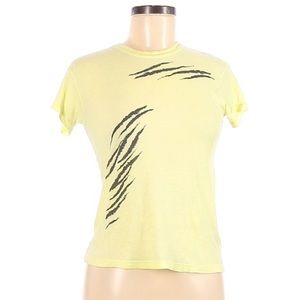 Wildfox Yellow Fangs T-Shirt Vintage Style